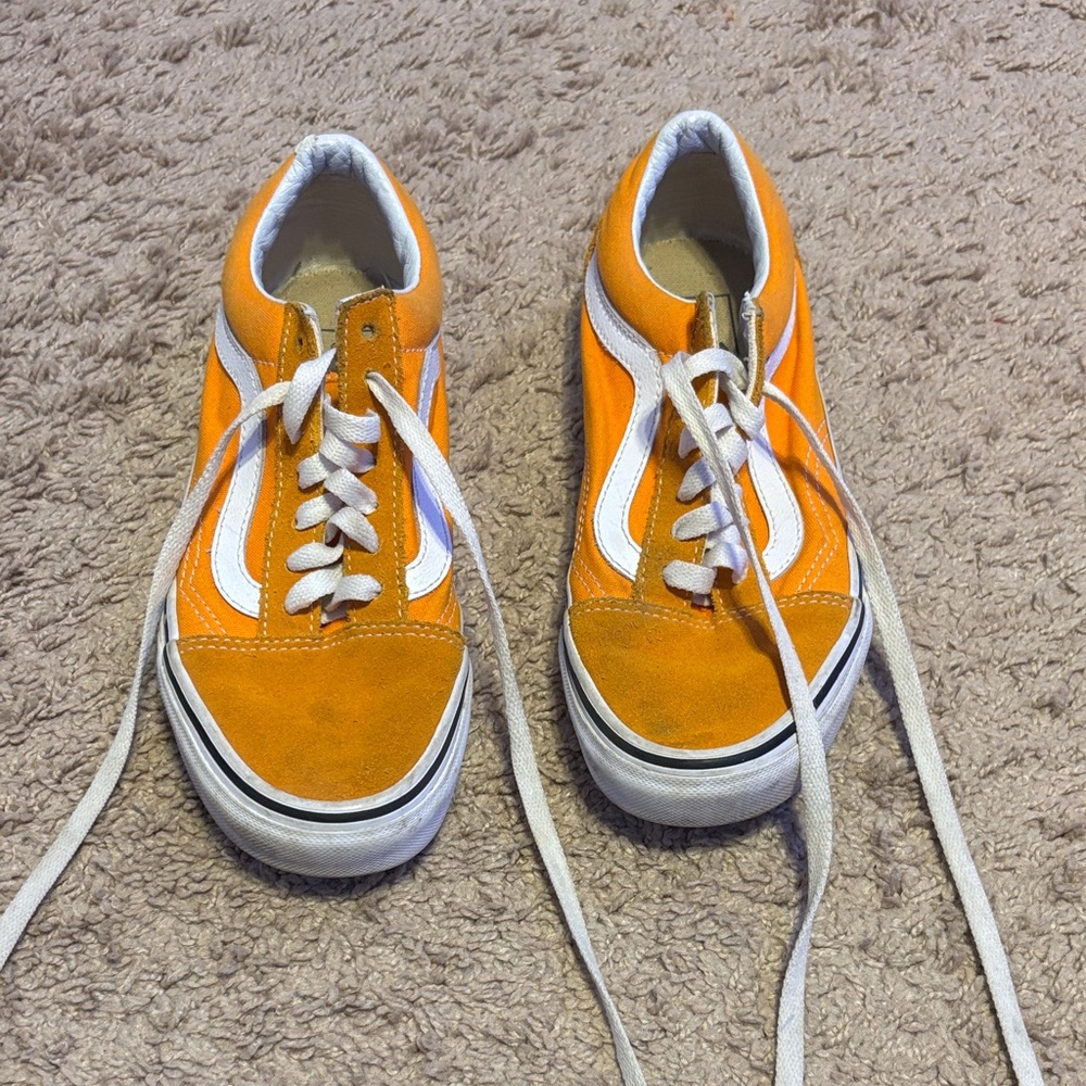 Vans Orange & White Old Skool Sneakers